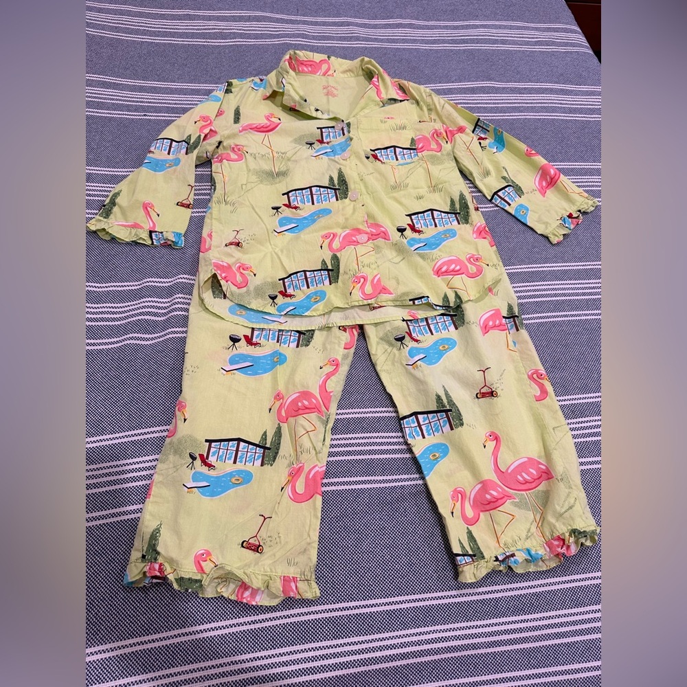 Nick & Nora Pajama Set with Flamingo Print
